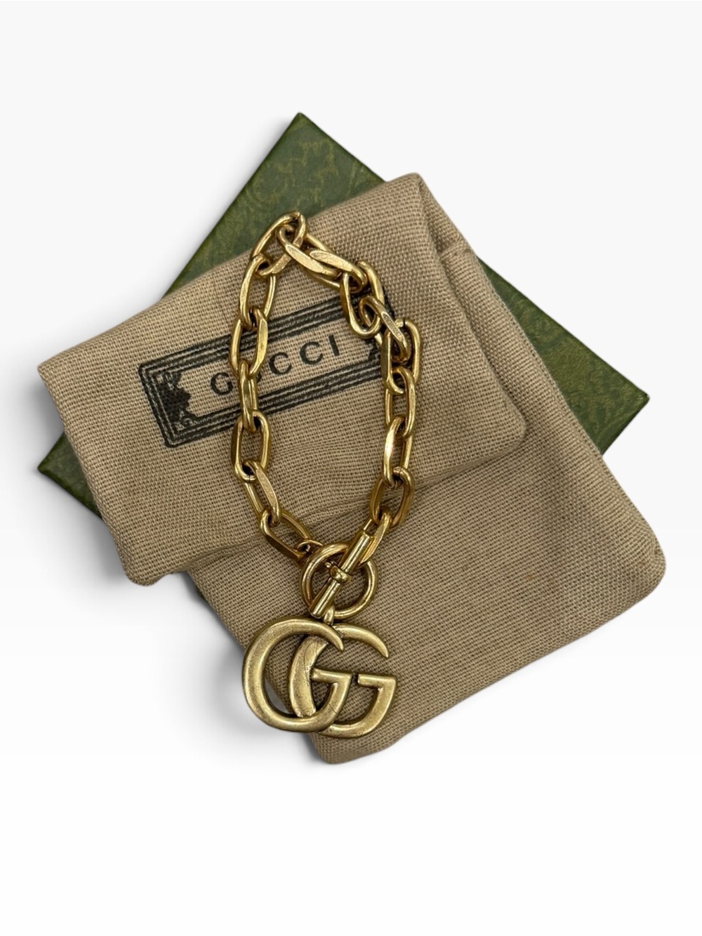 Vintage Gucci interlock logo chain Link Bracelet preloved